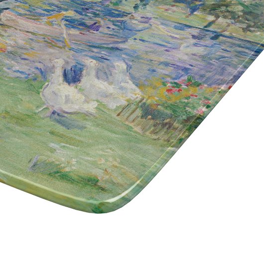 Berthe Morisot - Mädchen im Boot mit Gänsen Schneidebrett (Ecke)