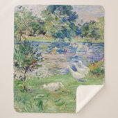 Berthe Morisot - Mädchen im Boot mit Gänsen Sherpadecke (Vorderseite)