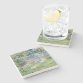 Berthe Morisot - Mädchen im Boot mit Gänsen Steinuntersetzer (Seitenansicht)