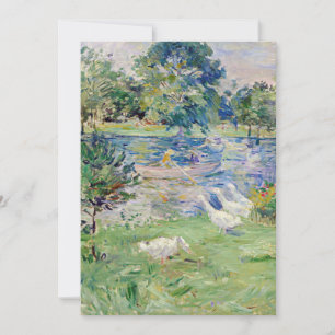 Berthe Morisot - Mädchen in einem Boot mit Gänsen Einladung