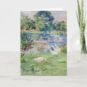 Berthe Morisot - Mädchen in einem Boot mit Gänsen Karte