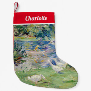 Berthe Morisot - Mädchen in einem Boot mit Gänsen Kleiner Weihnachtsstrumpf