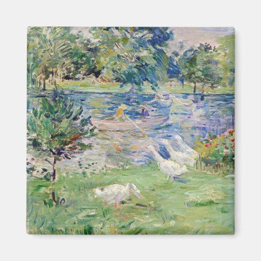 Berthe Morisot - Mädchen in einem Boot mit Gänsen Magnet (Vorne)