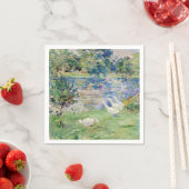 Berthe Morisot - Mädchen in einem Boot mit Gänsen Serviette (Beispiel)