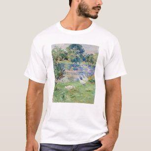 Berthe Morisot - Mädchen in einem Boot mit Gänsen T-Shirt
