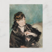 Berthe Morisot mit einem Fan | Édouard Manet Postkarte (Vorderseite)