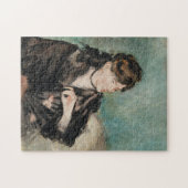 Berthe Morisot mit einem Fan | Édouard Manet Puzzle (Horizontal)