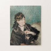 Berthe Morisot mit einem Fan | Édouard Manet Puzzle (Vertikal)