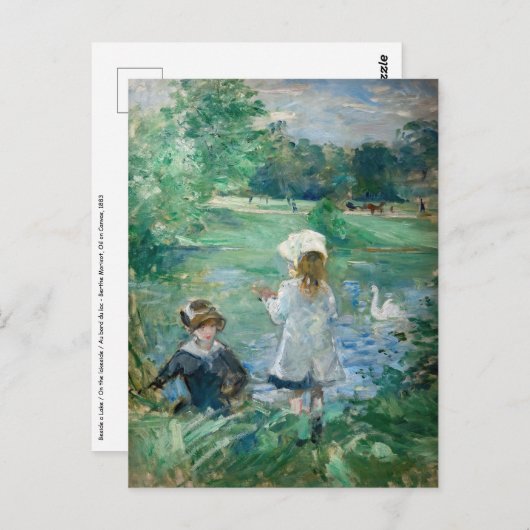 Berthe Morisot - Neben einem See Postkarte (Vorne/Hinten)