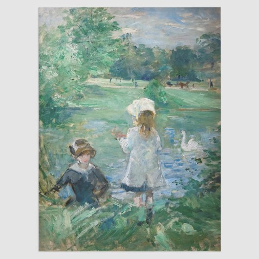 Berthe Morisot - Neben einem See Seidenpapier