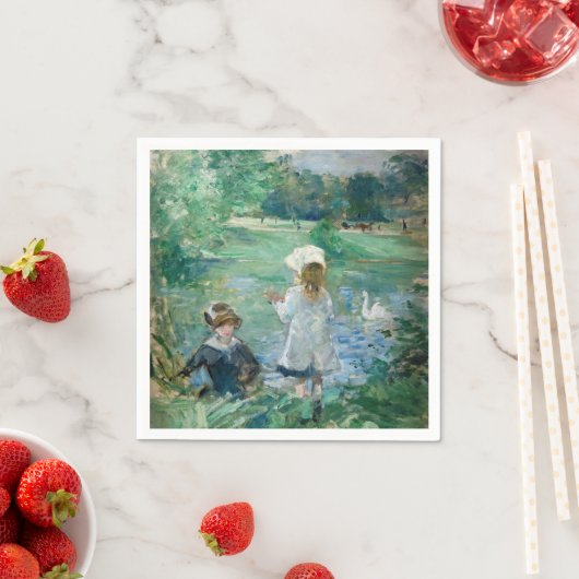 Berthe Morisot - Neben einem See Serviette (Beispiel)