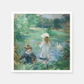 Berthe Morisot - Neben einem See Serviette (Vorderseite)