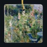 Berthe Morisot - Rose Tremieres Keramikornament<br><div class="desc">Rose Tremieres - Berthe Morisot,  1884</div>