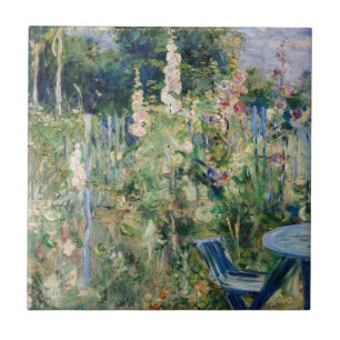 Berthe Morisot - Rosen / Stockrosen Fliese