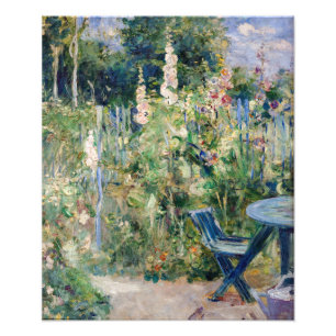 Berthe Morisot - Rosen / Stockrosen Fotodruck