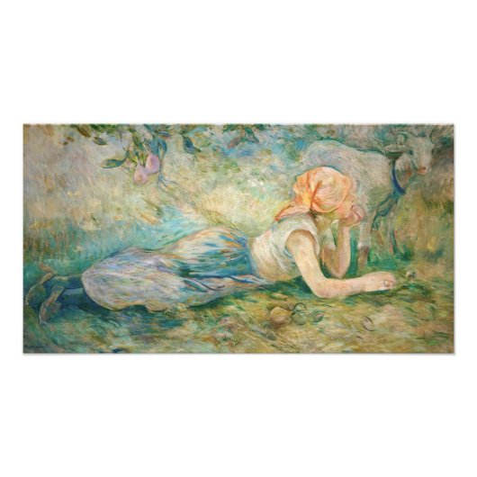 Berthe Morisot - Schäferin ruhend Fotodruck (Vorne)