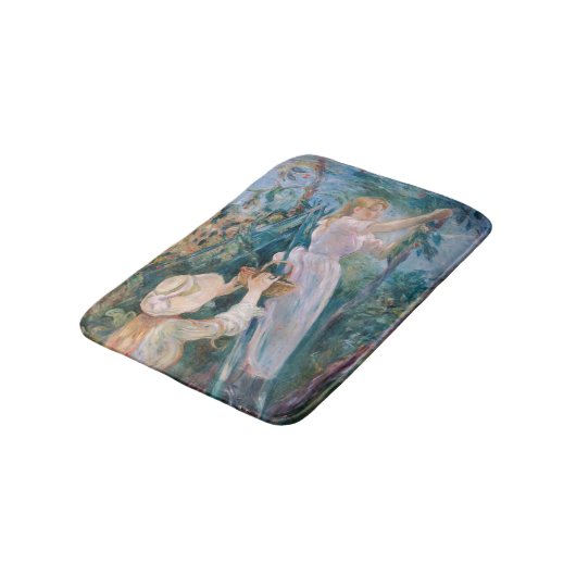 Berthe Morisot - The Cherry Picker Badematte (Schrägansicht)