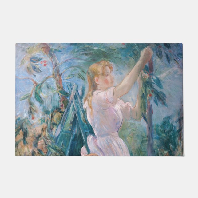 Berthe Morisot - The Cherry Picker Fußmatte (Vorderseite)
