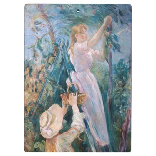 Berthe Morisot - The Cherry Picker Klemmbrett (Rückseite)