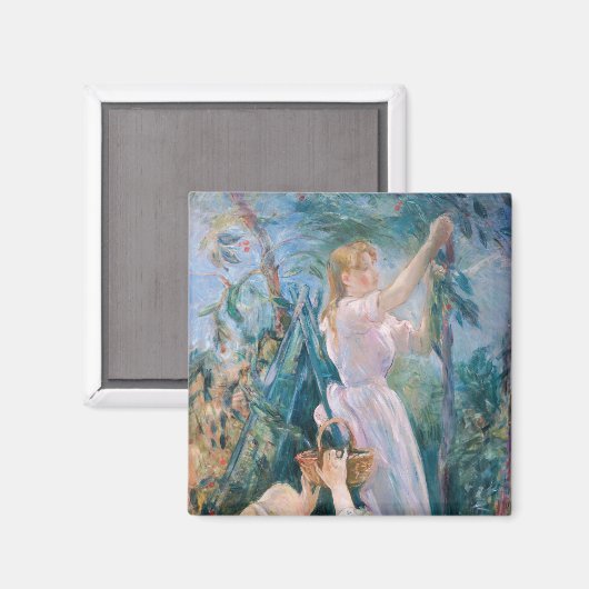 Berthe Morisot - The Cherry Picker Magnet (Vorderseite/Rückseite)