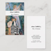 Berthe Morisot - The Cherry Picker - QR-Code Visitenkarte (Vorne/Hinten)