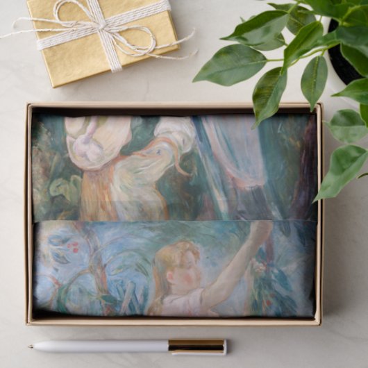 Berthe Morisot - The Cherry Picker Seidenpapier (Geschenk)