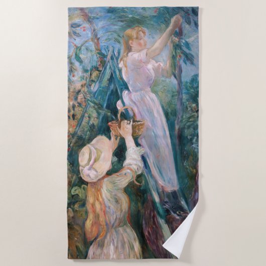 Berthe Morisot - The Cherry Picker Strandtuch (Vorderseite)