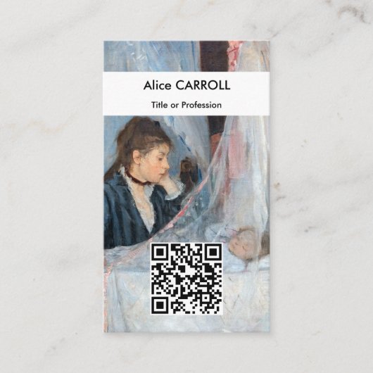 Berthe Morisot - The Cradle - QR-Code Visitenkarte (Vorderseite)