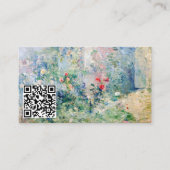 Berthe Morisot - The Garden at Bougival - QR-Code Visitenkarte (Vorderseite)