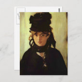Berthe Morisot von Edouard Manet Postkarte (Vorne/Hinten)