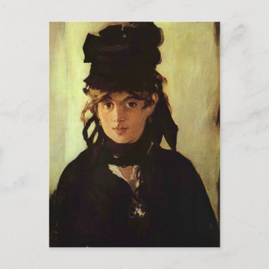 Berthe Morisot von Edouard Manet Postkarte (Vorderseite)