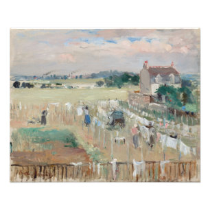 Berthe Morisot - Wäsche zum Trocknen aufhängen Fotodruck