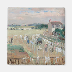 Berthe Morisot - Wäsche zum Trocknen aufhängen Magnet