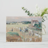 Berthe Morisot - Wäschewaschen nach Trocknen Dankeskarte (Stehend Vorderseite)