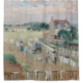 Berthe Morisot - Wäschewaschen nach Trocknen Duschvorhang (Vorderseite)