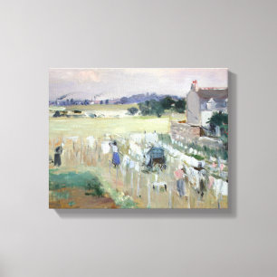 Berthe Morisot - Wäschewaschen nach Trocknen Leinwanddruck