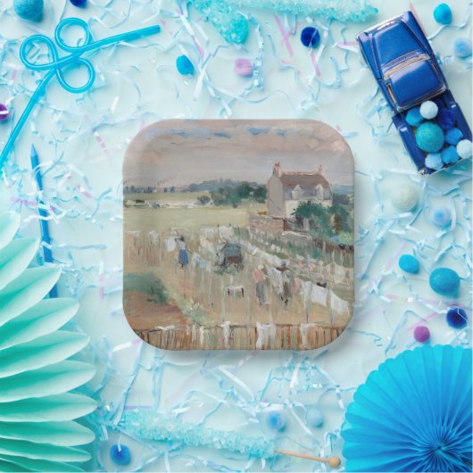 Berthe Morisot - Wäschewaschen nach Trocknen Pappteller (Party)