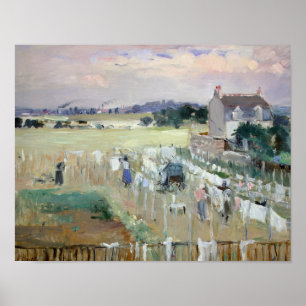 Berthe Morisot - Wäschewaschen nach Trocknen Poster