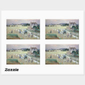 Berthe Morisot - Wäschewaschen nach Trocknen Rechteckiger Aufkleber (Blatt)