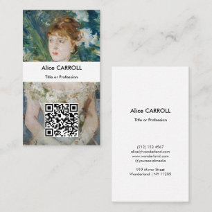 Berthe Morisot - Young Girl in Ball Gown - QR-Code Visitenkarte