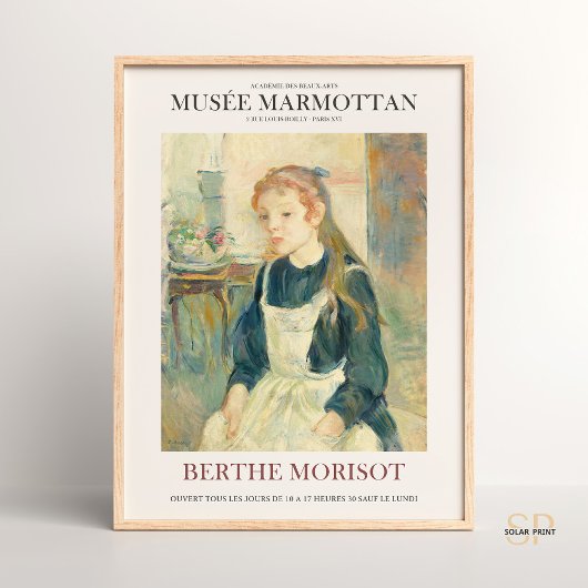 Berthe Morisot Young Girl mit Schürze Art Print Poster
