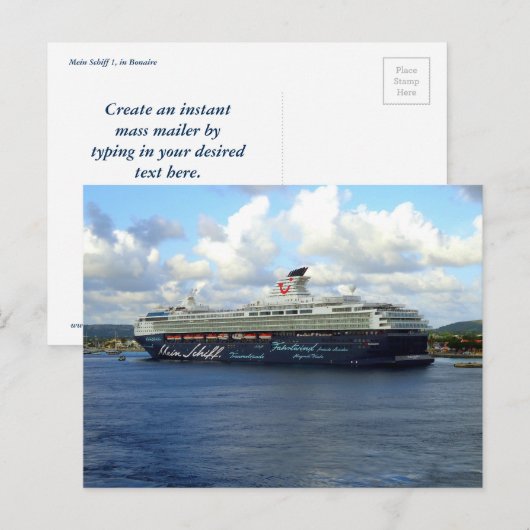 Berthed in Bonaire Postkarte (Vorne/Hinten)