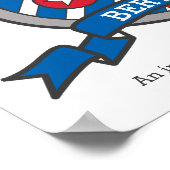 Bertie Brief von Jungs Name bedeutet Wappen Poster (Ecke)