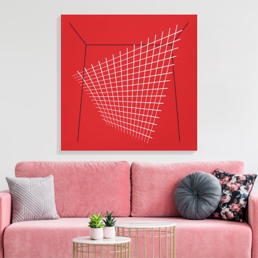 Bertoia Homage Midjahrsdesign Print Leinwanddruck (Insitu (Wohnzimmer))