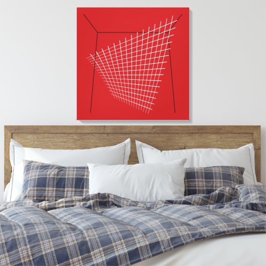 Bertoia Homage Midjahrsdesign Print Leinwanddruck (Insitu (Schlafzimmer))