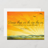 Bertolt Brecht Inspiration Zitat "Change" Postca Postkarte (Vorne/Hinten)