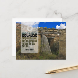 Bertolt Brecht Inspiration Zitat "Change" Postkarte