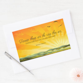 Bertolt Brecht Inspiration Zitat "Change" Rechteckiger Aufkleber