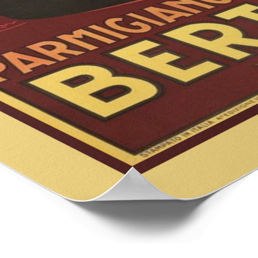 Bertozzi-Käse-Werbung der 1930er Jahre Poster (Ecke)