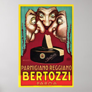 Bertozzi Parma italienischer Käse Parmigiano Vinta Poster